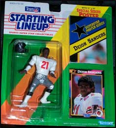 1992 Football Deion Sanders Starting Lineup Picture